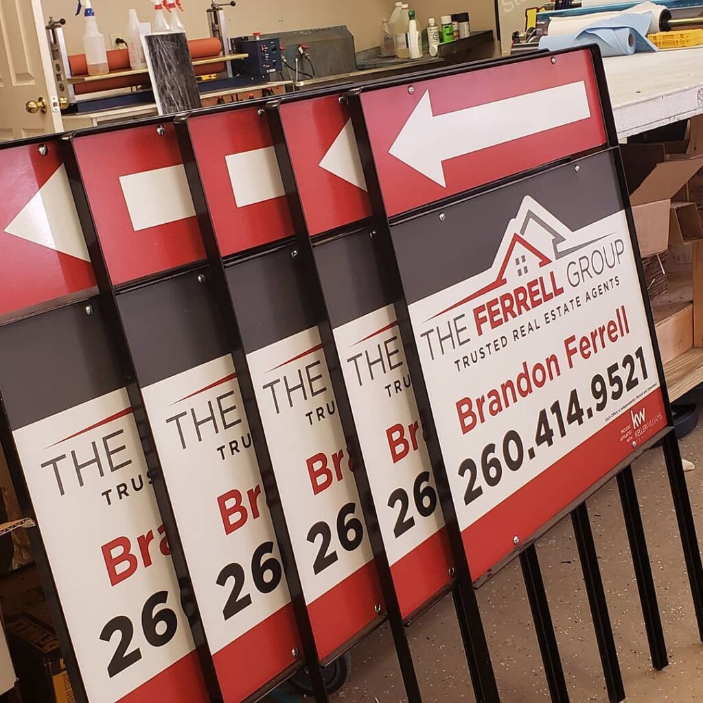 Real Estate Yard Signs with Riders