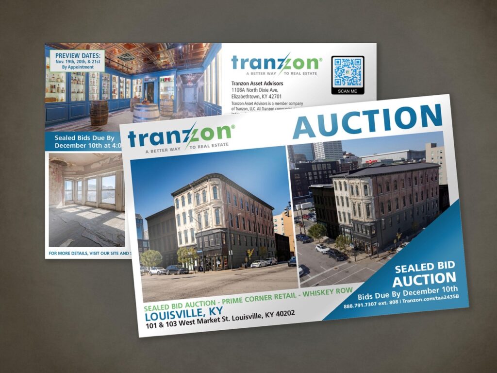 Designed, Printed and Mailed Auction Marketing Postcard