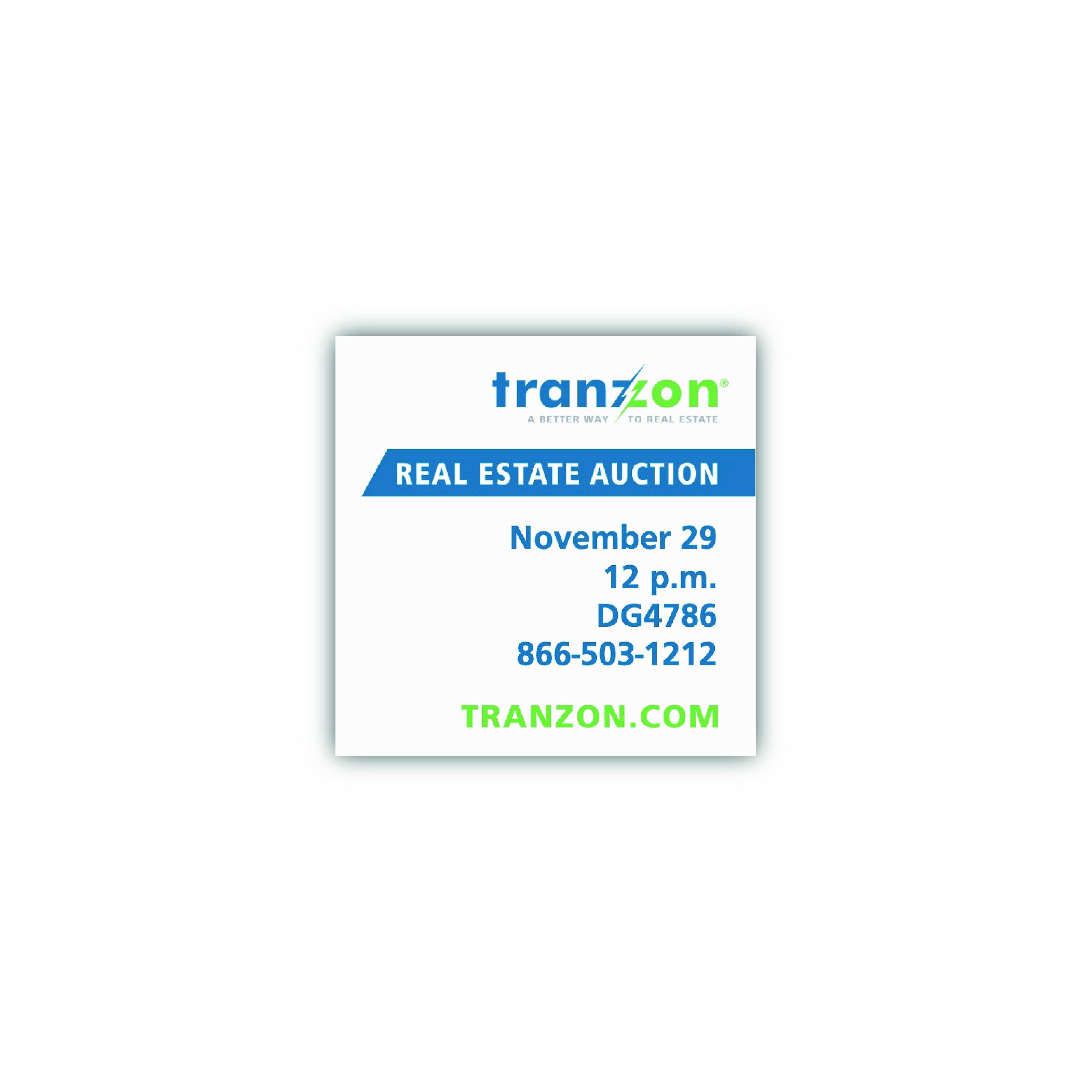 Tranzon Sign 4×4 – Real Estate / Auction Panel (Custom Design) #4