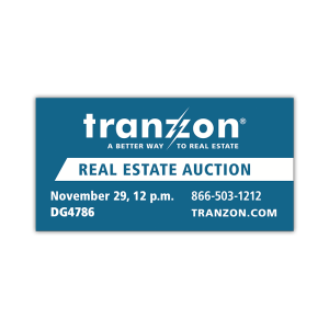Tranzon Sign 4×8 – Real Estate / Auction Panel (Custom Design) #2